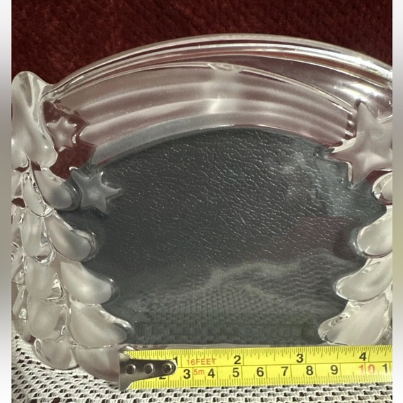 Mikasa Crystal Christmas Picture Frame, "Winter Star". Clear With Frosted Trees. - Picture 9 of 13